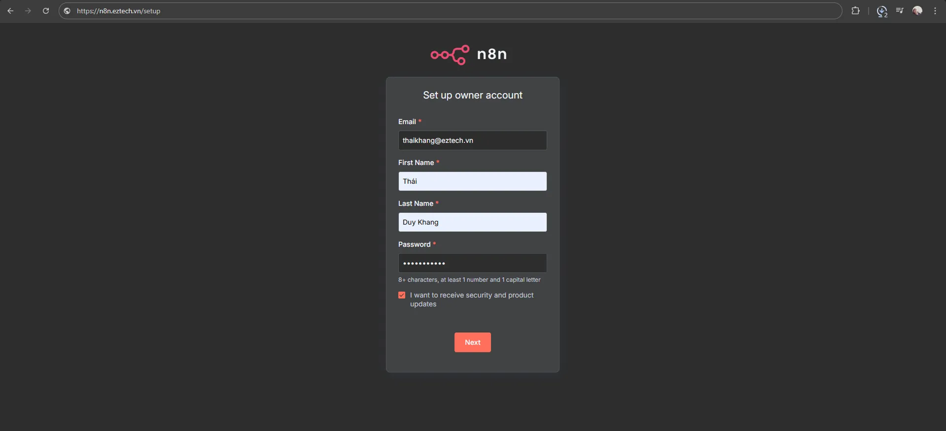 Truy cap va cai dat n8n