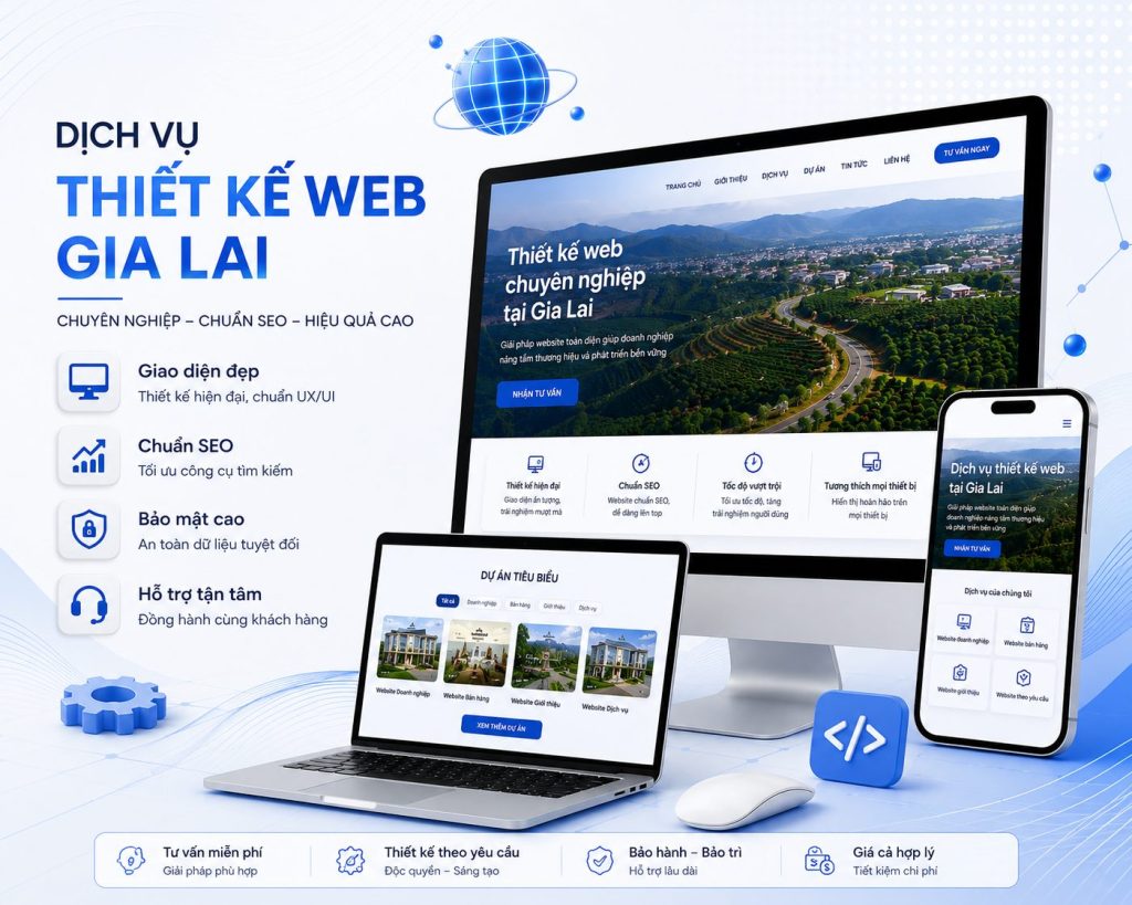 thiết kế web gia lai